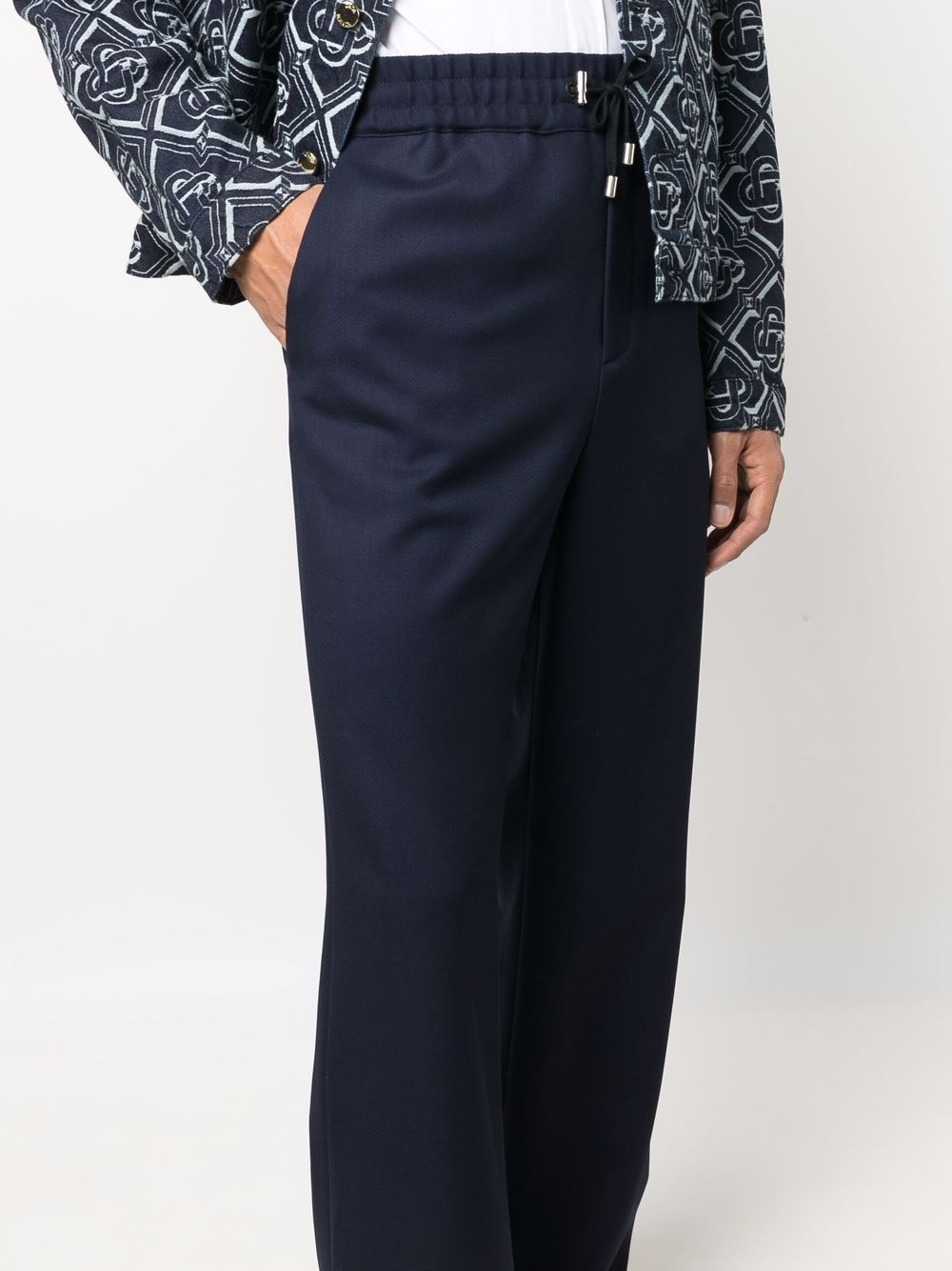 wide-leg twill trousers - 5
