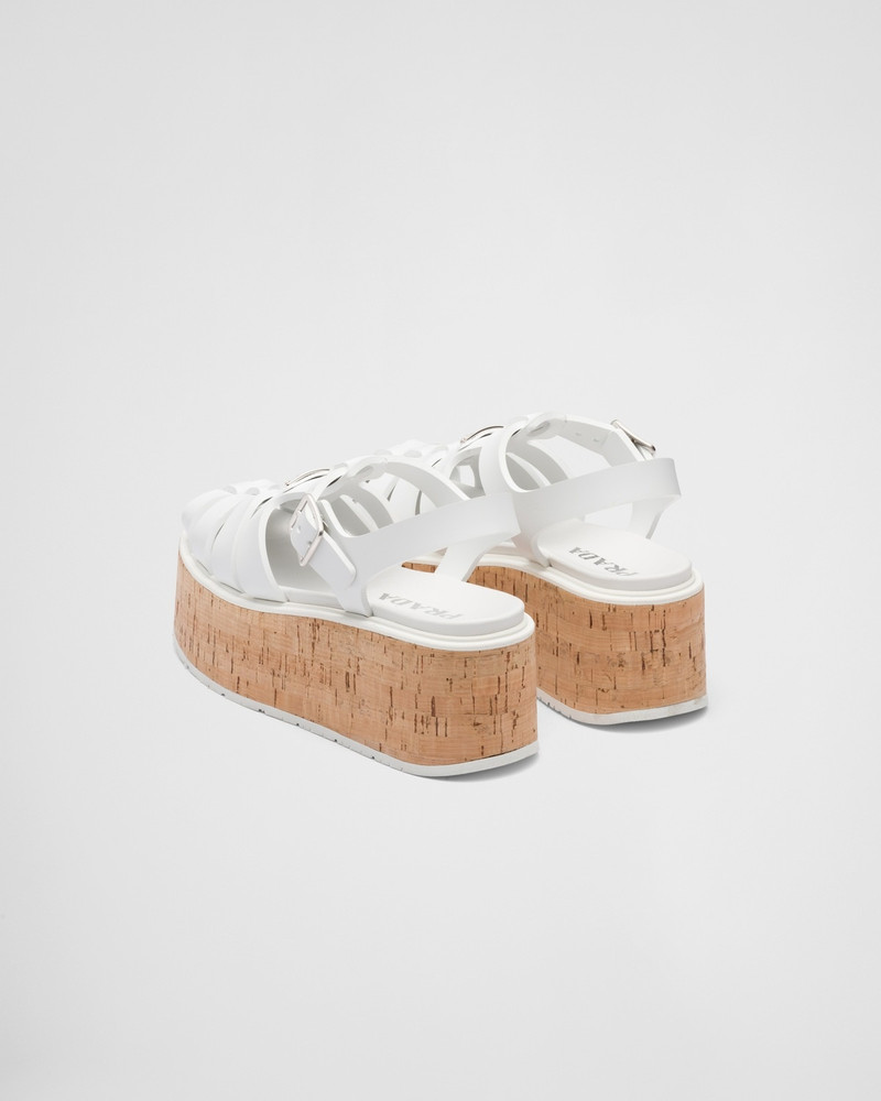 Rubber wedge platform sandals 5