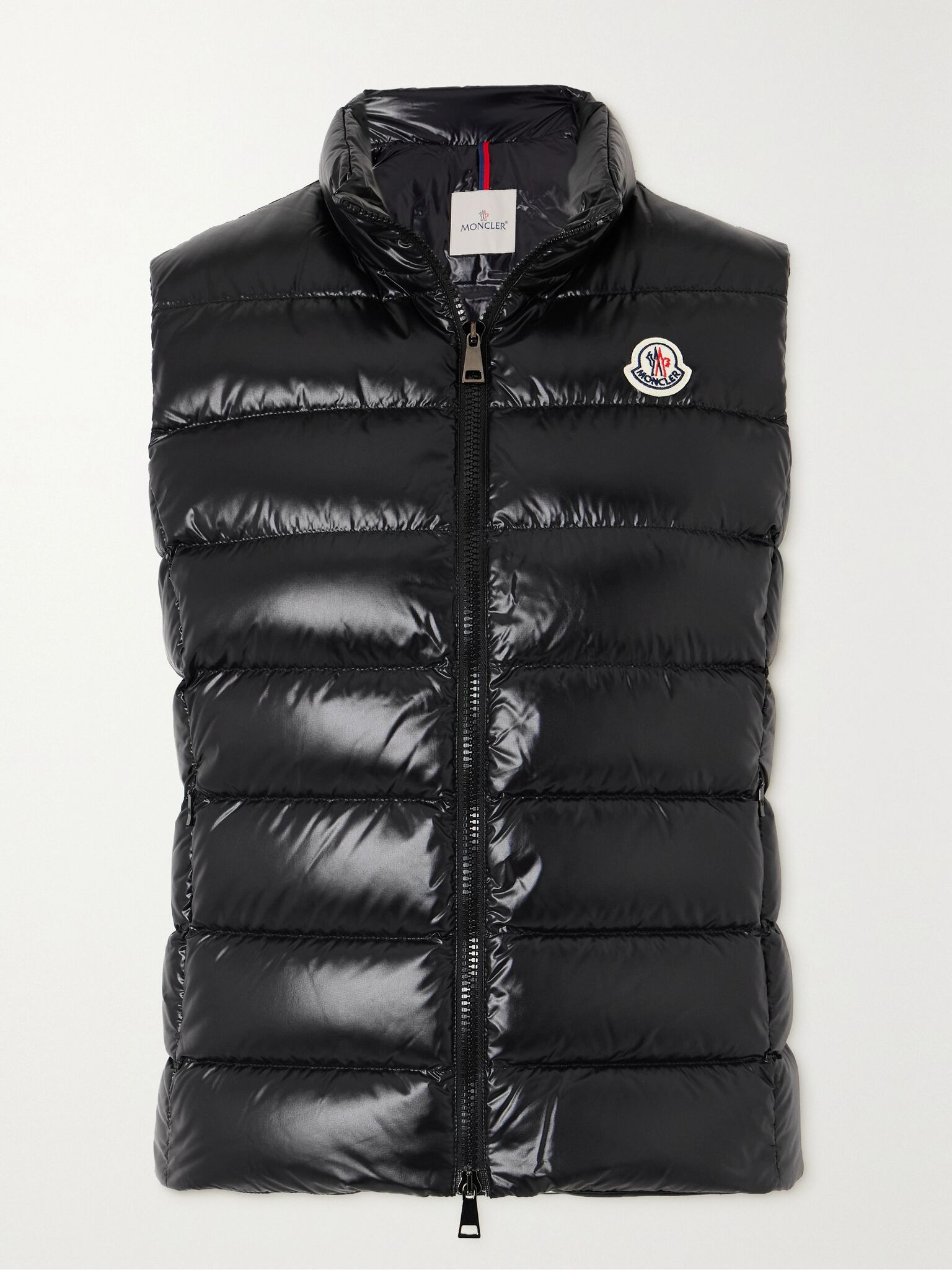 Ghany quilted glossed-shell down vest Black - 1