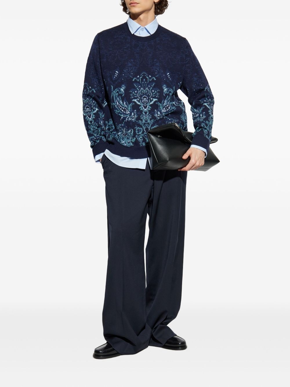 floral-jacquard sweater - 2