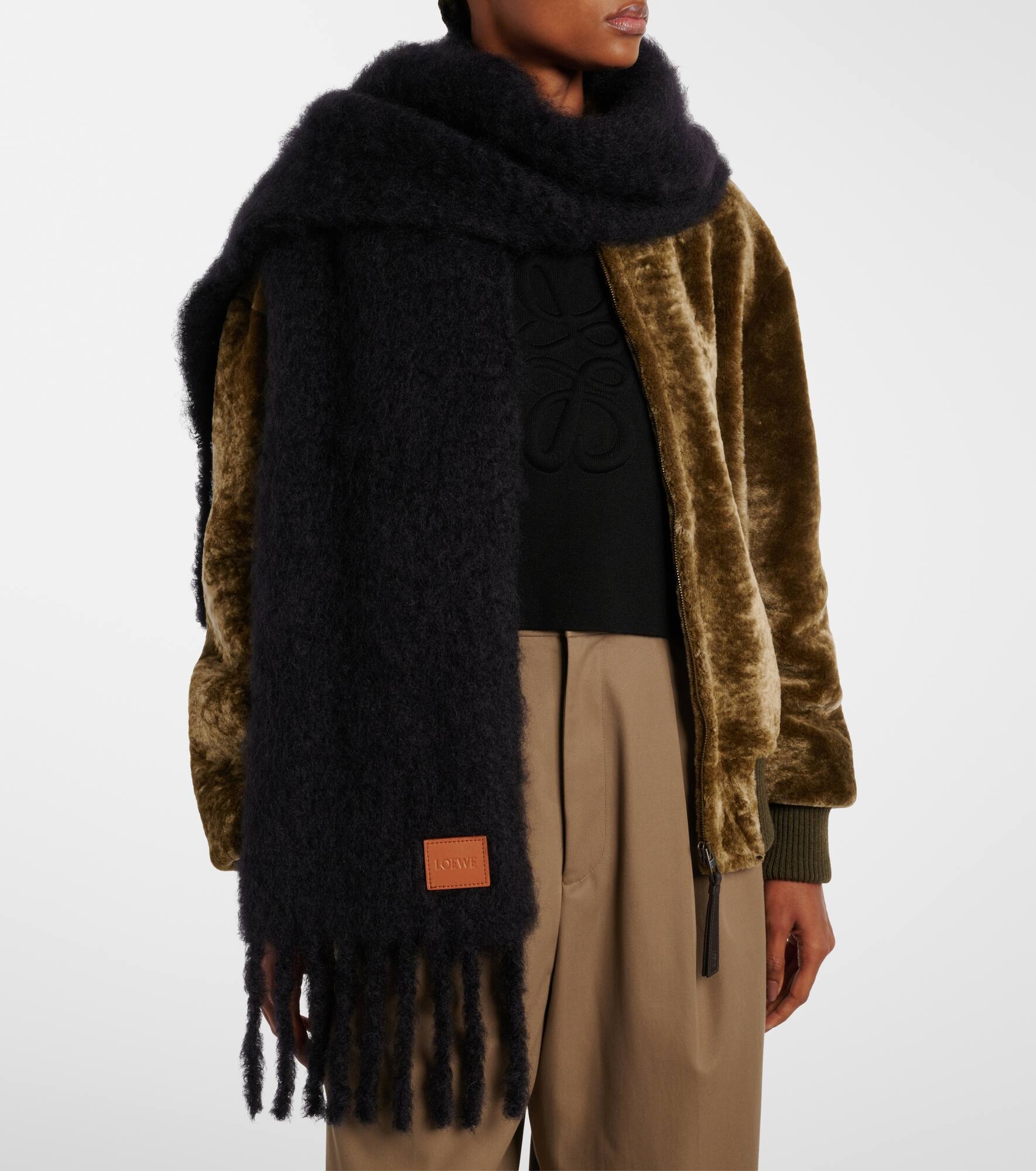 Anagram mohair and wool-blend scarf - 2