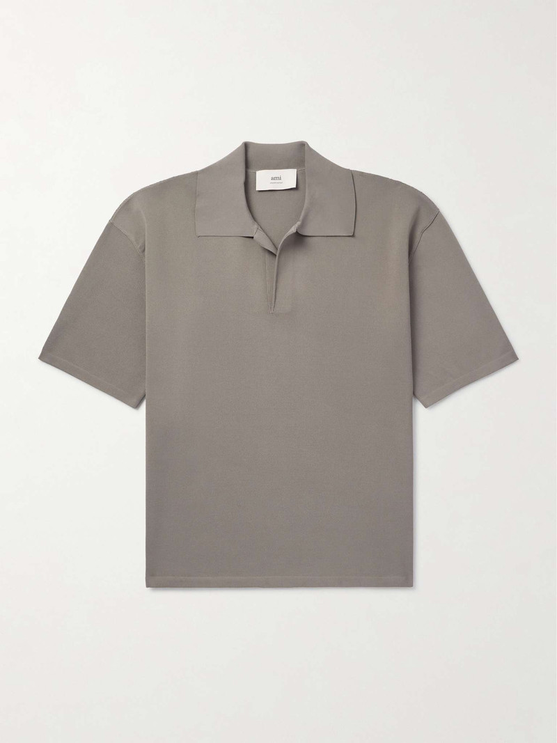 Oversized Jersey Polo Shirt - 1