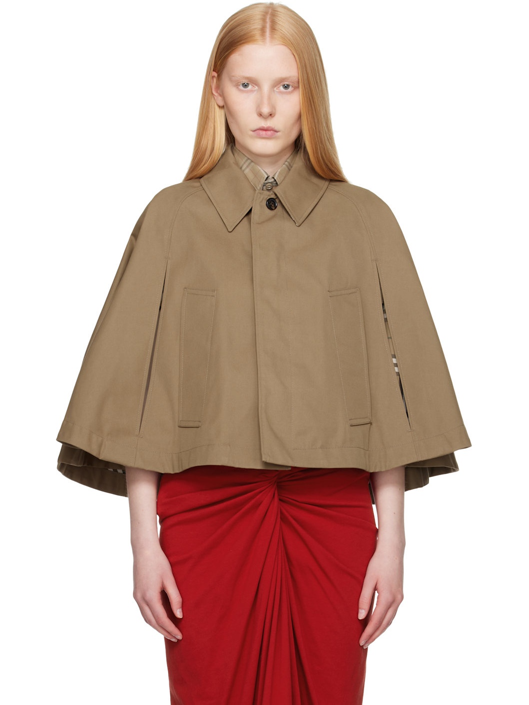 Brown Capelet Jacket - 1