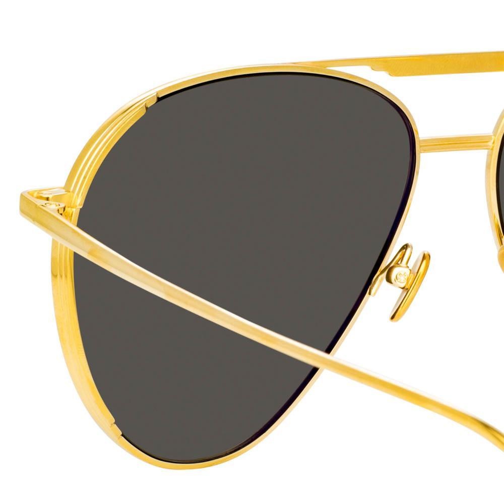 CARTER AVIATOR SUNGLASSES IN YELLOW GOLD - 4