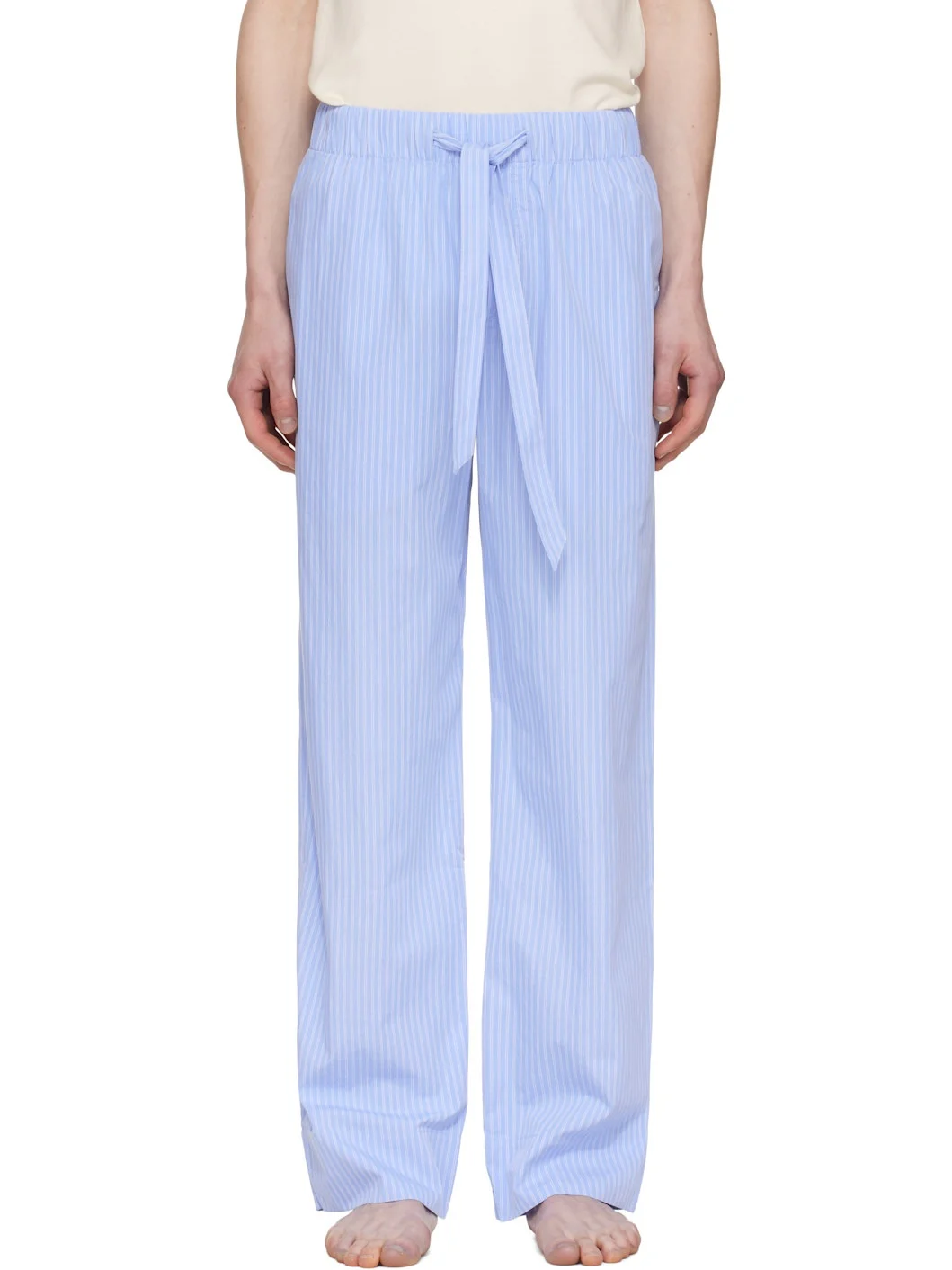 Blue Poplin Pyjama Pants - 1