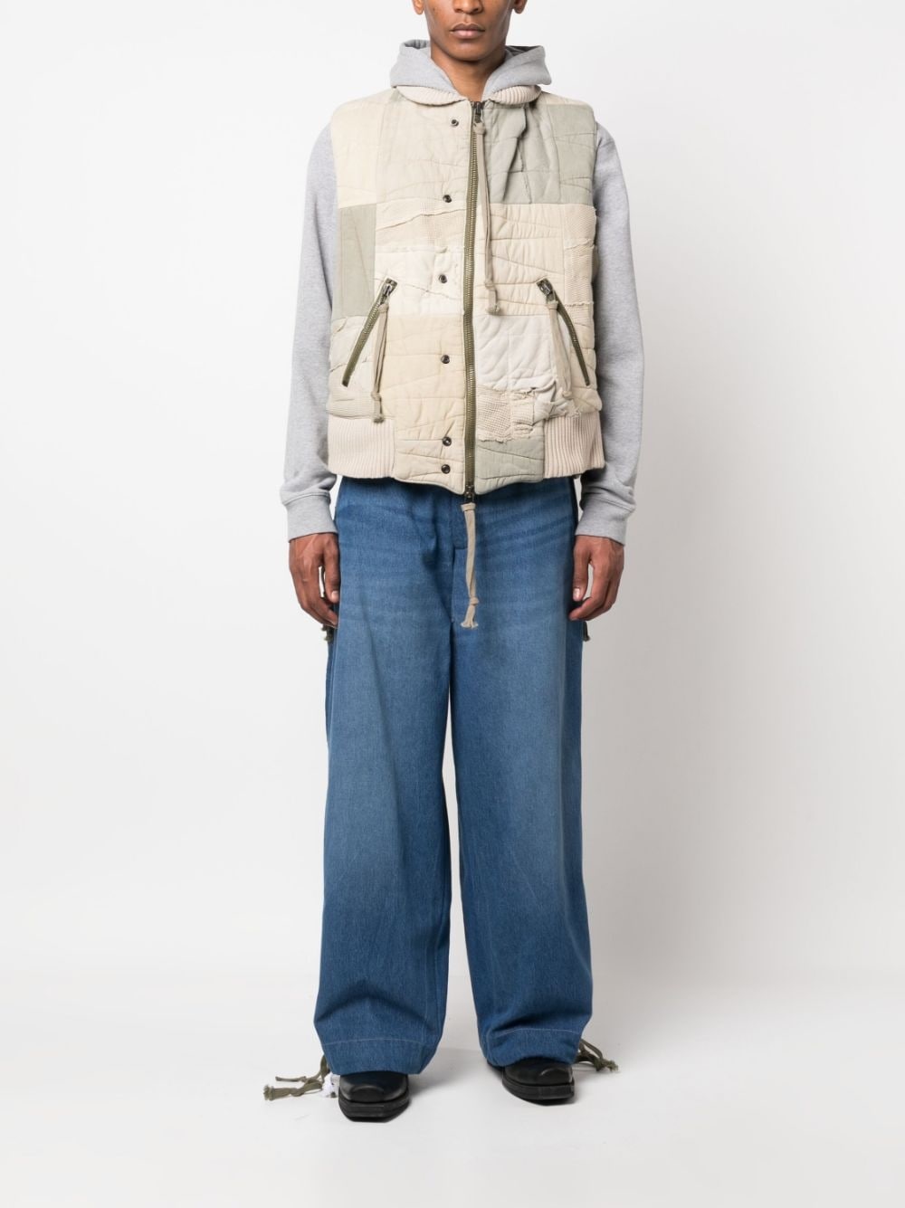 hybrid loose-fit drawstring jeans - 2