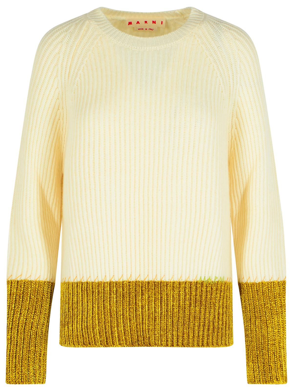Marni Ivory Virgin Wool Sweater Women - 1