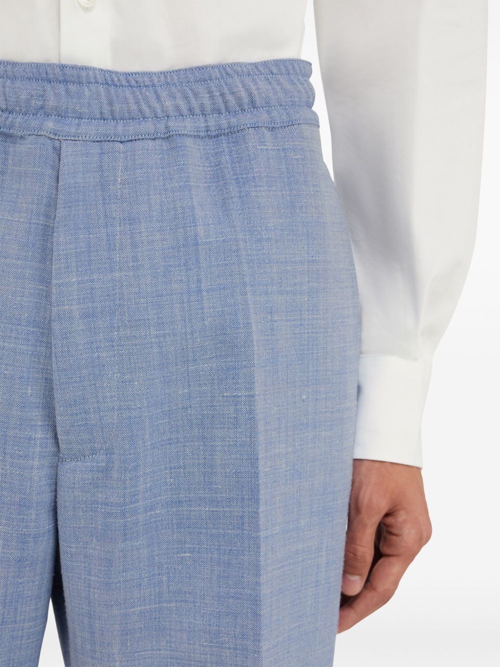 mélange-effect trousers - 5