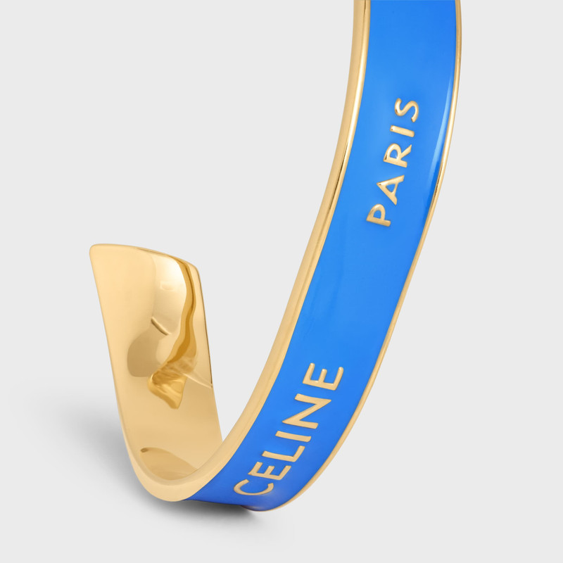 CELINE Celine Ribbon Small Cuff in Enamel and Brass with gold finish outlook