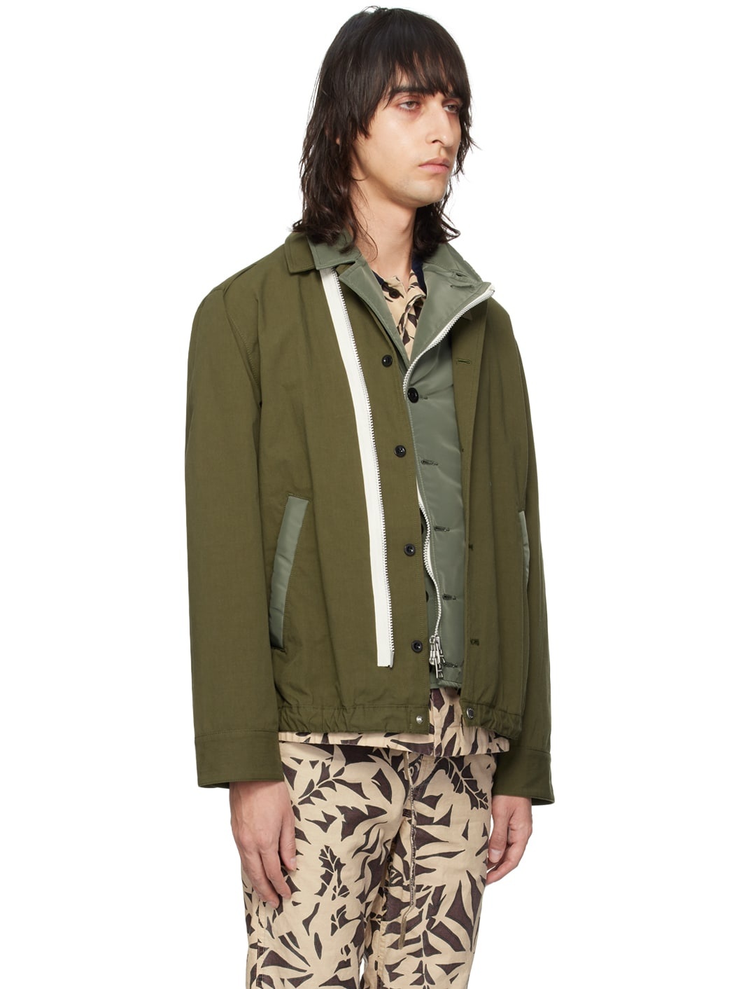 Khaki Layered Jacket - 2