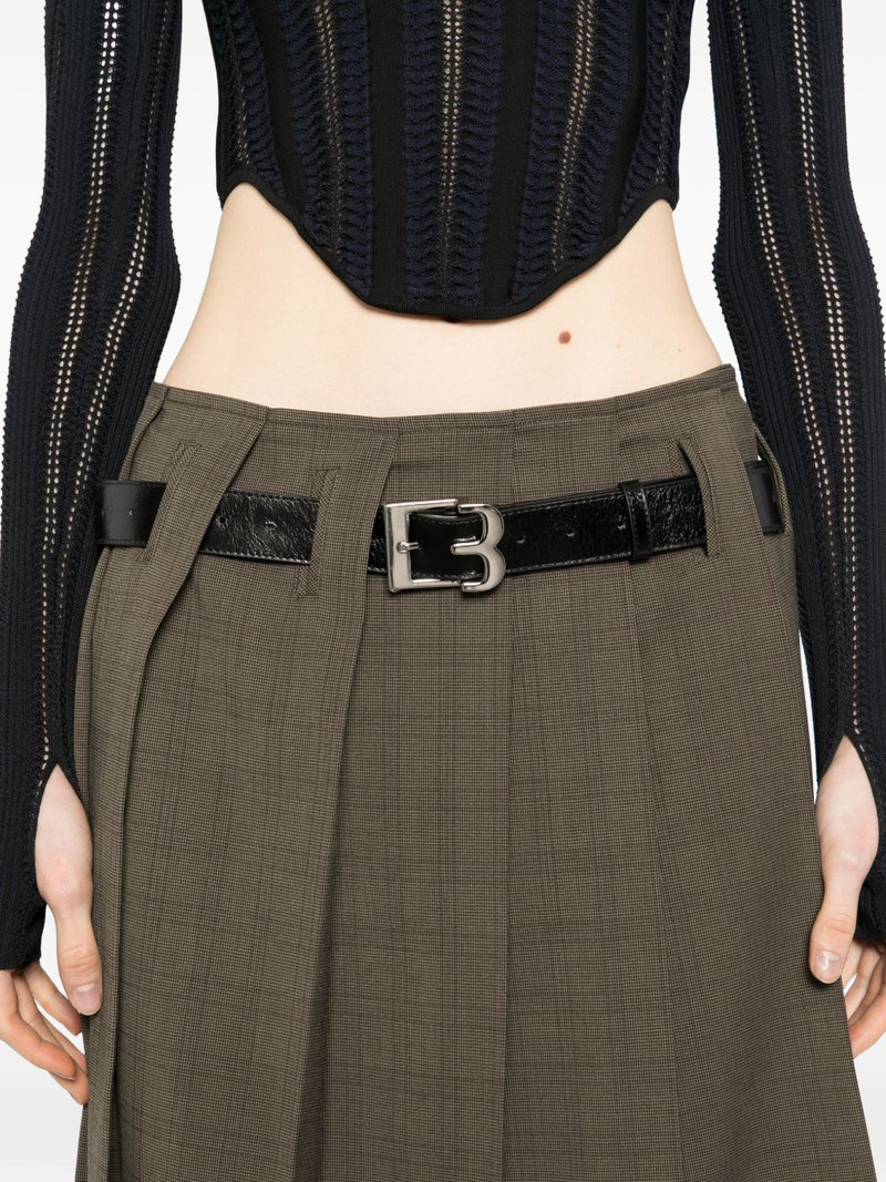 plaid midi skirt 5