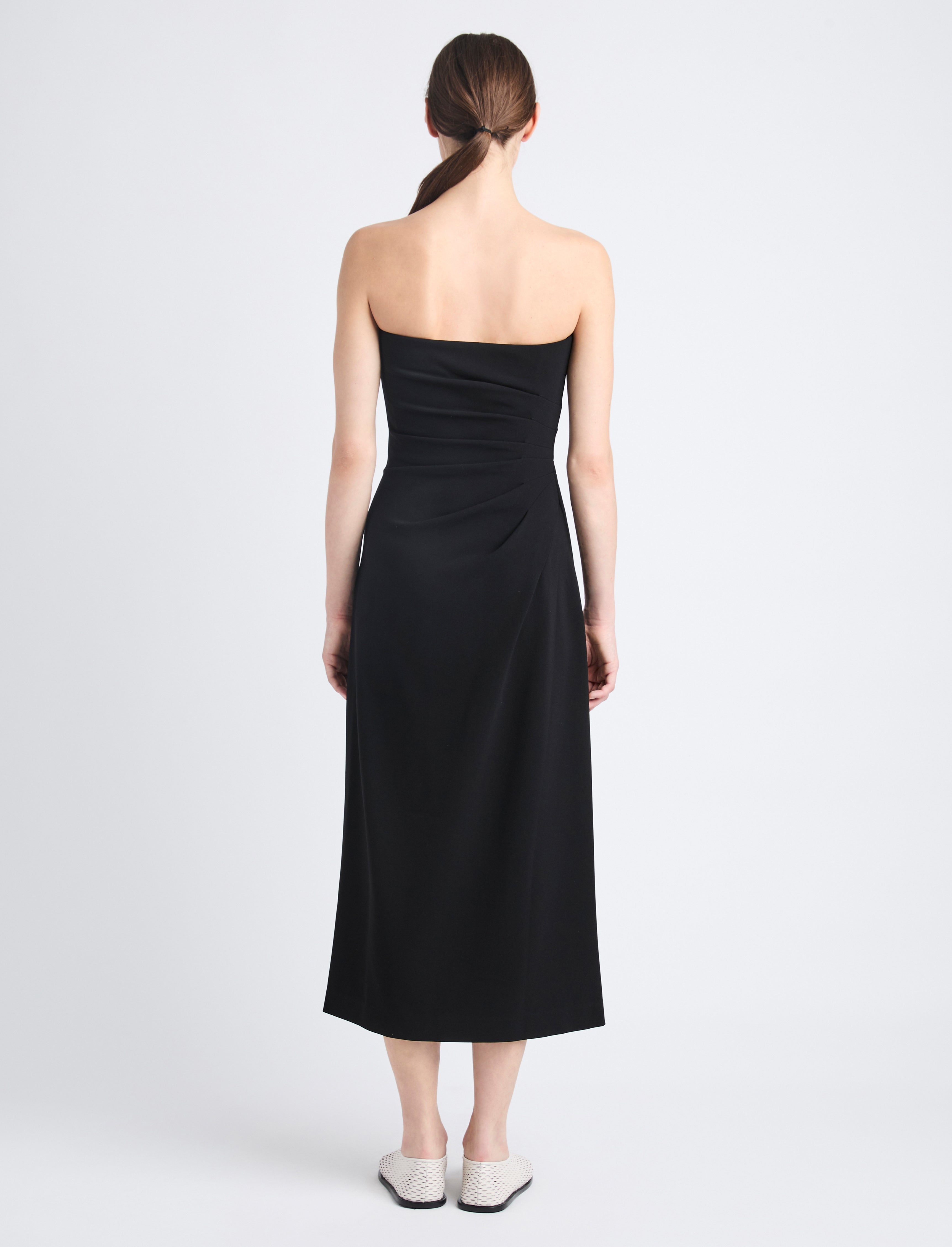 Shira Strapless Dress In Matte Viscose Crepe - 4