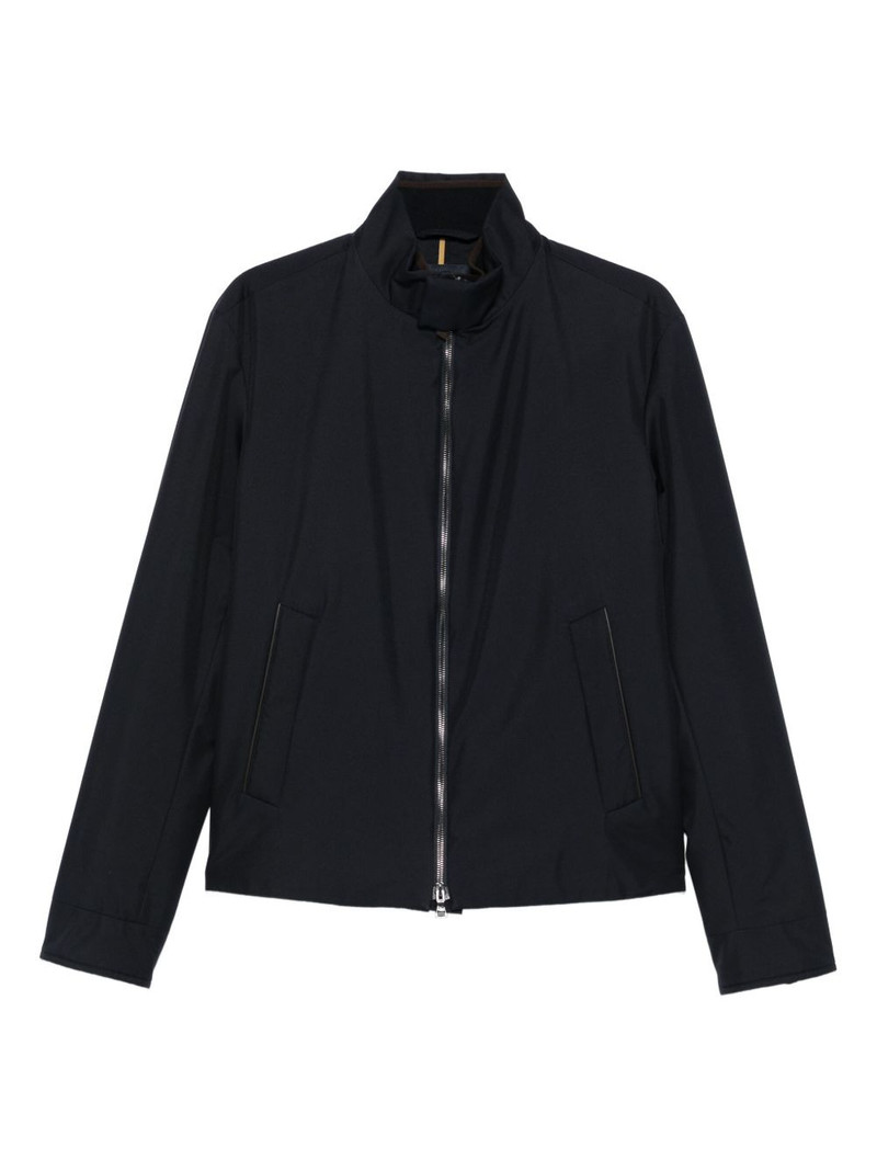 zip-front stand-collar jacket 1