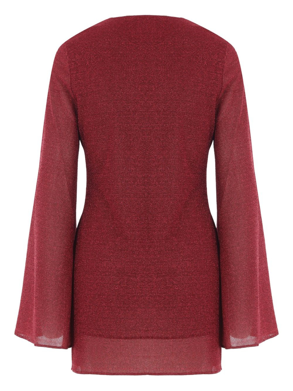 shell-detail flared-sleeve mini dress - 2