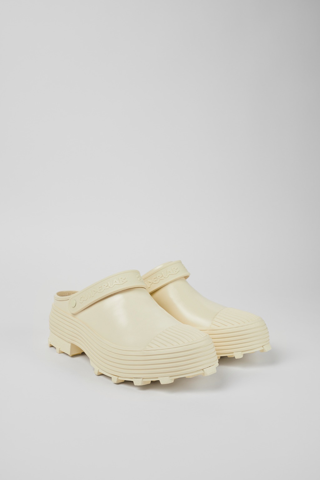 White Leather Clog - 2