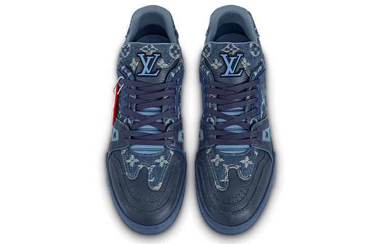 LOUIS VUITTON x Nigo LV Trainers 'Blue Denim' 1A9IQ1 - 3