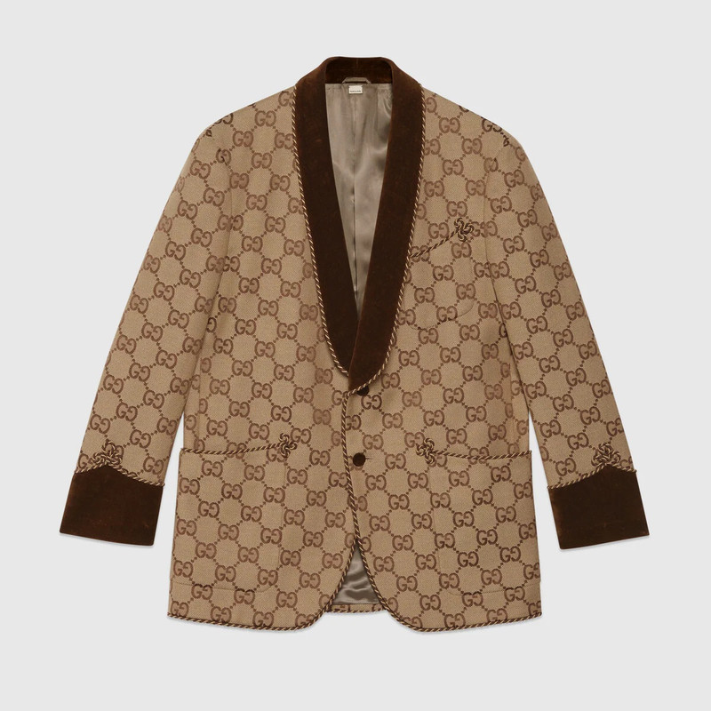 Gucci 100 maxi GG canvas jacket - 1