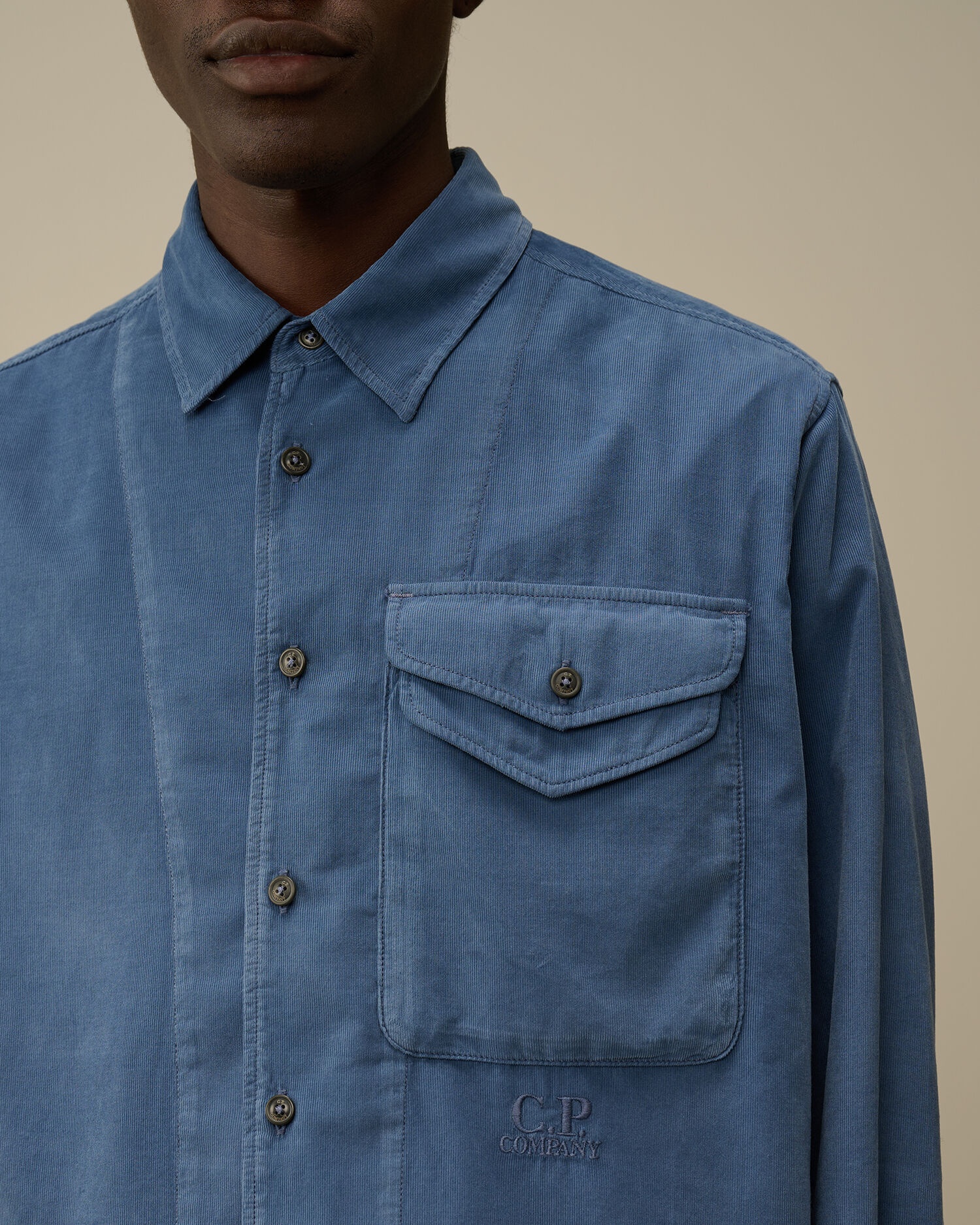 Corduroy Single Pocket Shirt - 4