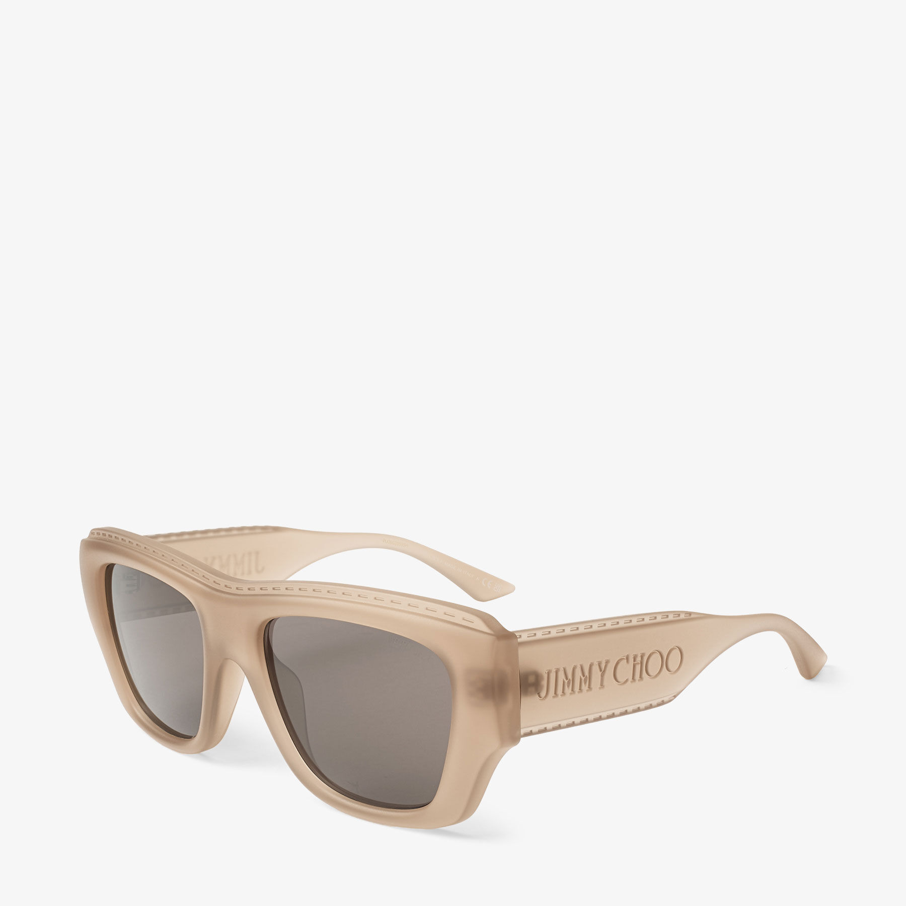 Yani
Matte Transparent Tan Rectangular Sunglasses - 2