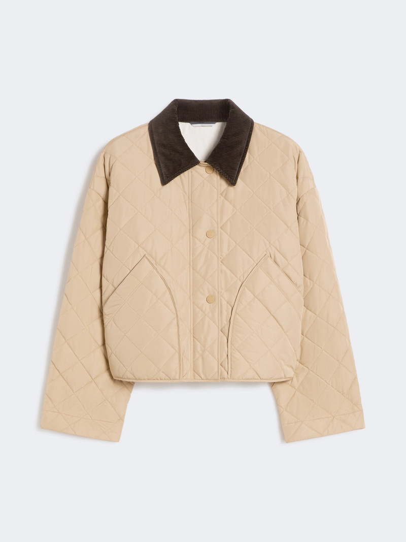 KAKI Reversible padded jacket in water-repellent fabric - BEIGE 1