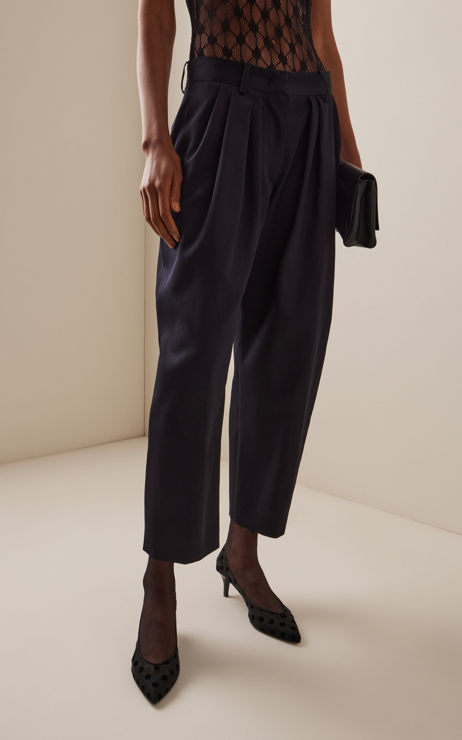 Janice Pleated Wool Pants black - 3