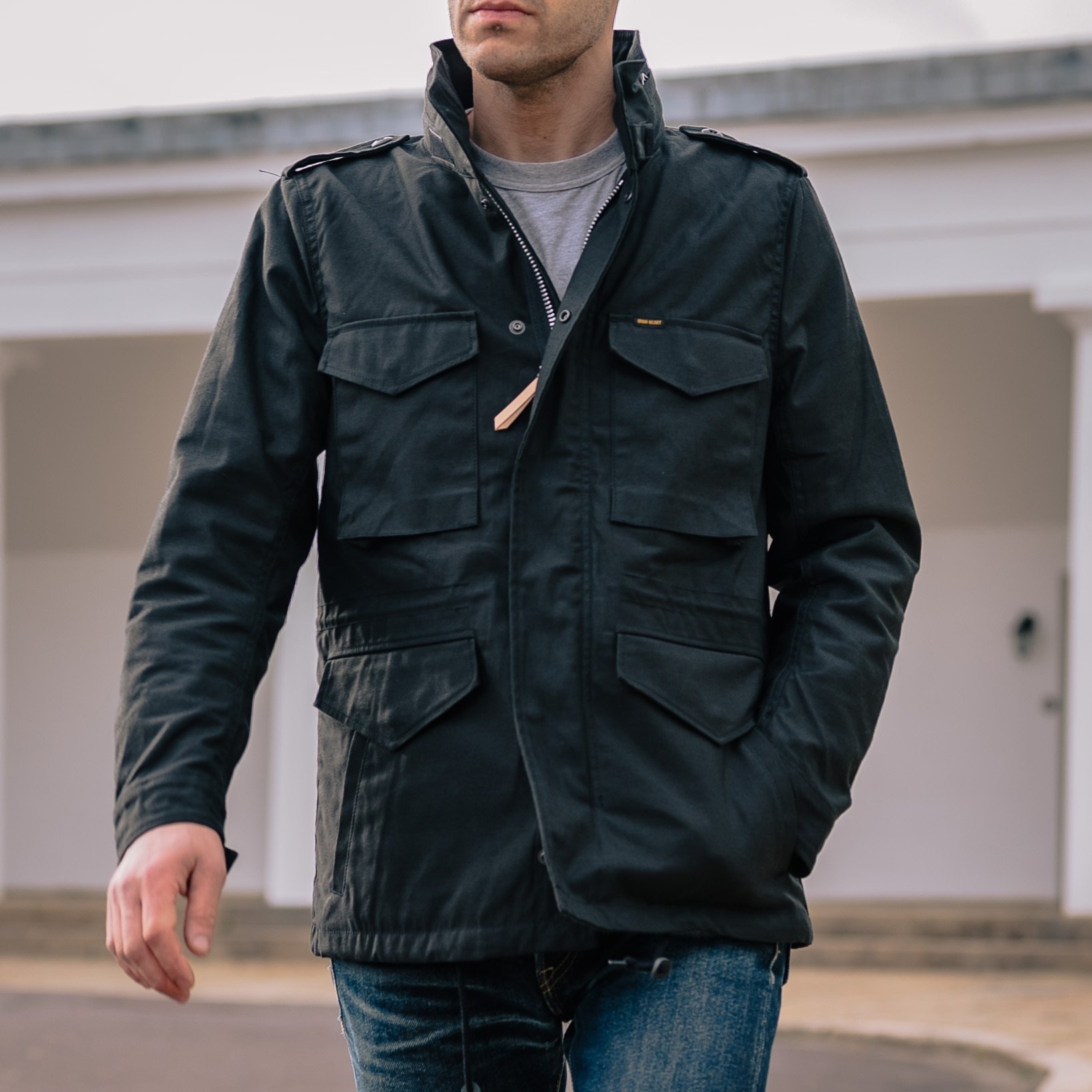 IHM-41-BLK Quilt Lining M65 Field Jacket - Black - 7