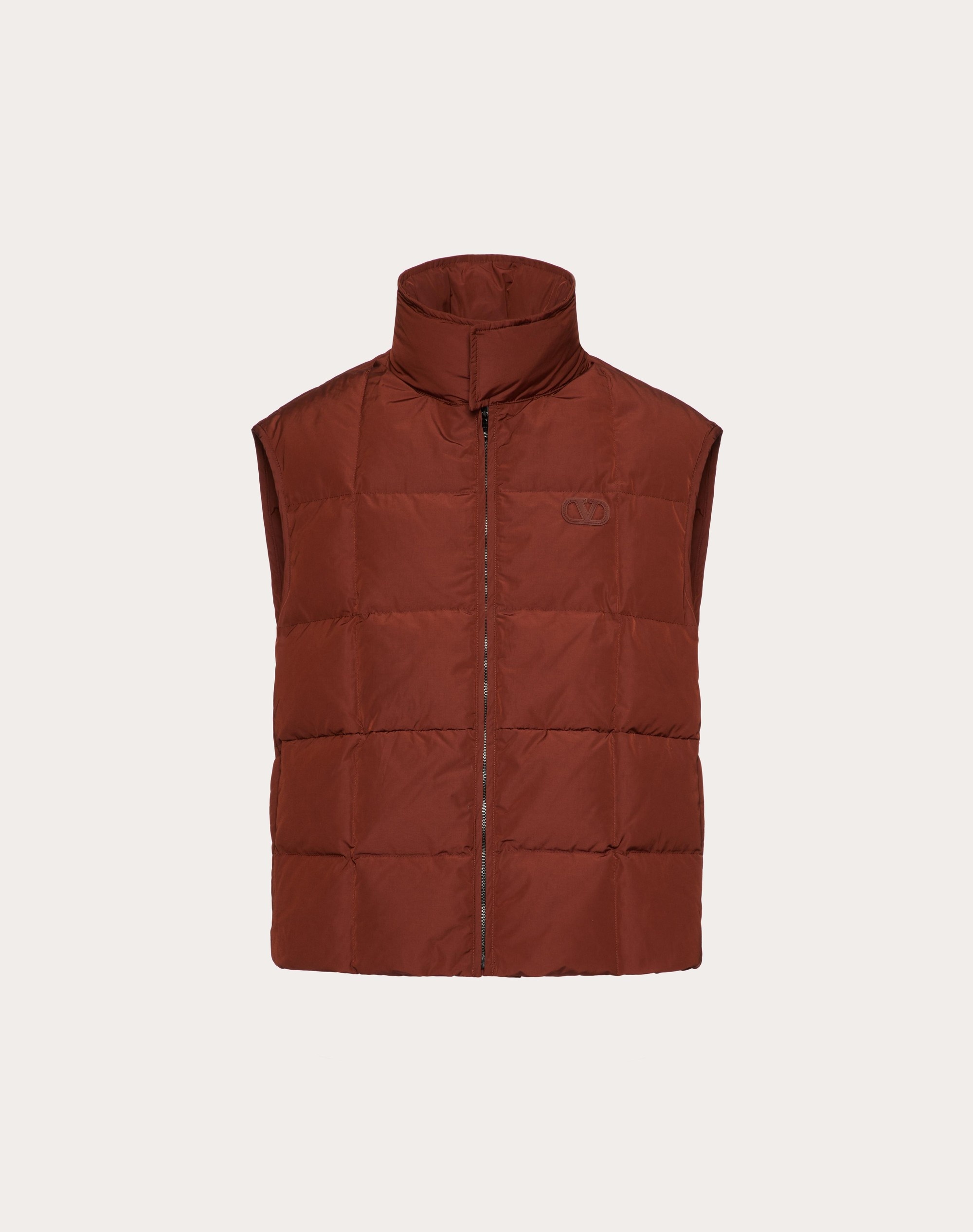 COTTON NYLON VEST WITH VLOGO SIGNATURE PATCH - 1