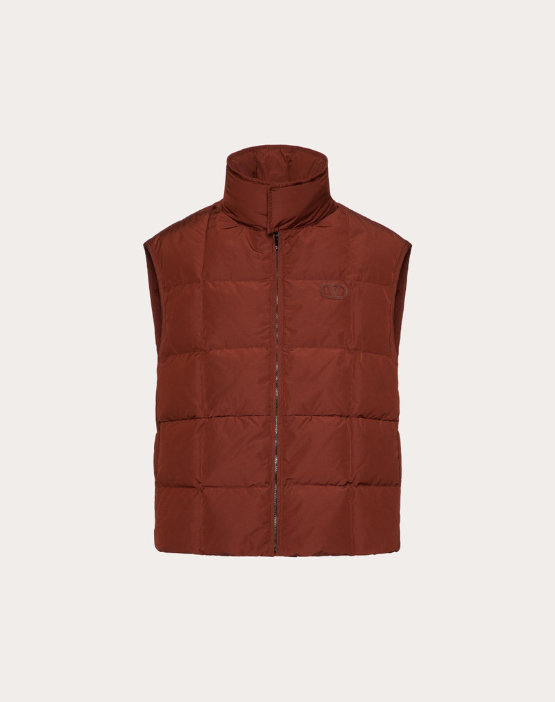 COTTON NYLON VEST WITH VLOGO SIGNATURE PATCH 1