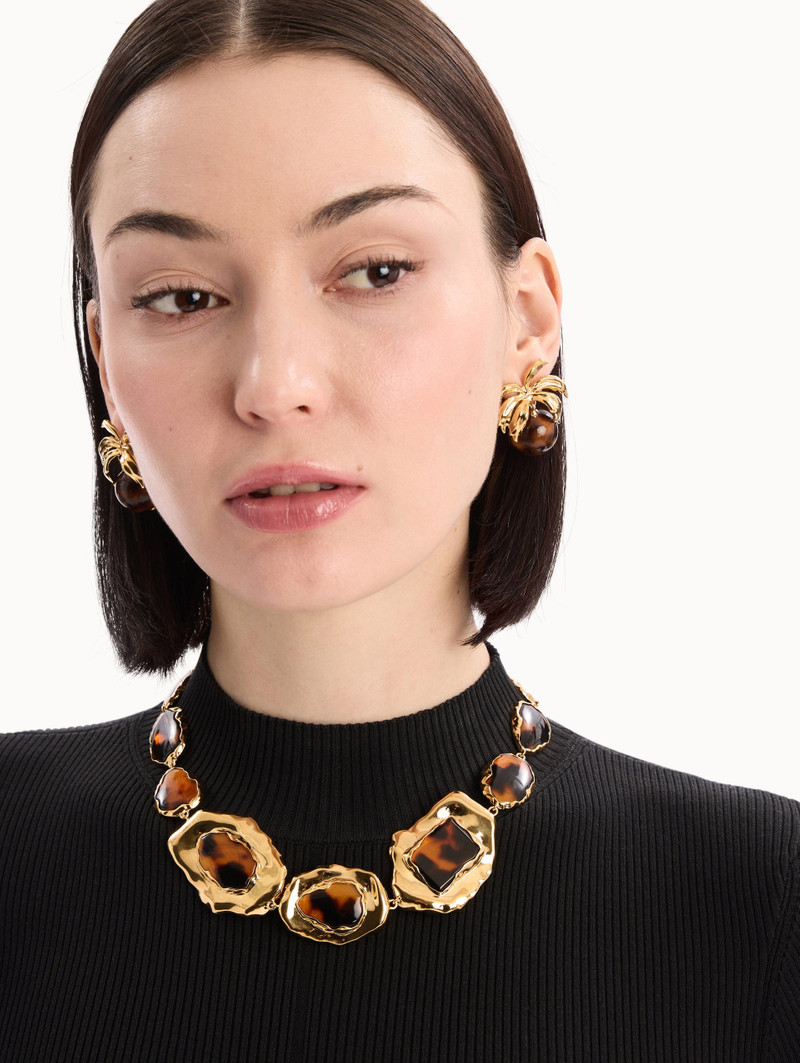 Oscar de la Renta TORTOISE STONE COLLAR NECKLACE outlook
