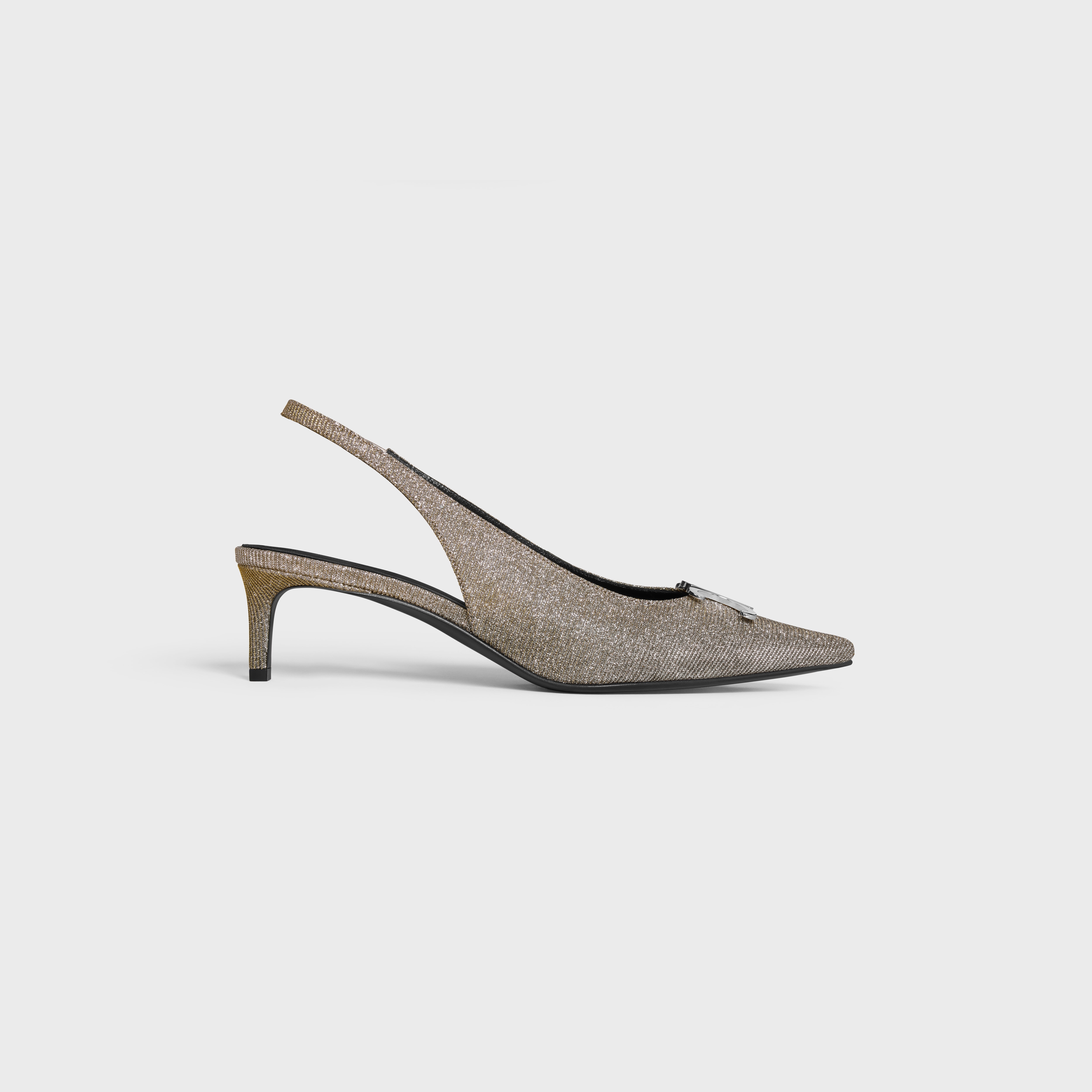 サンダル・ミュール CELINE ALMA TRIOMPHE FLAT SLINGBACK IN PATENT CALFSKIN CELINE - Celine Alma Triomphe Flat Slingback In Patent