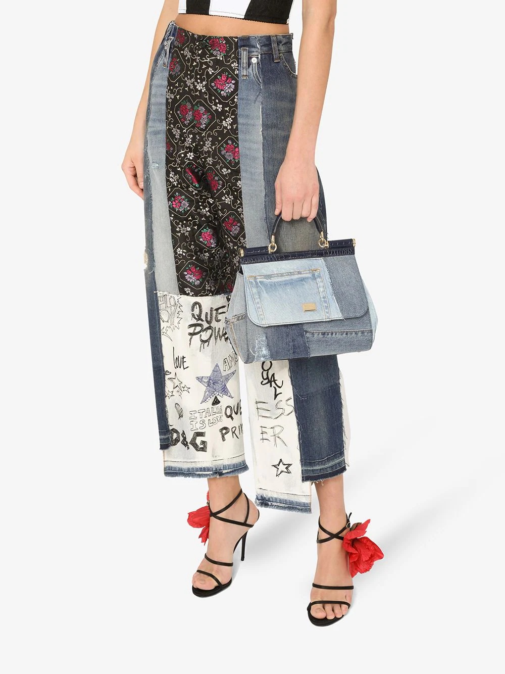Sicily denim tote bag - 5