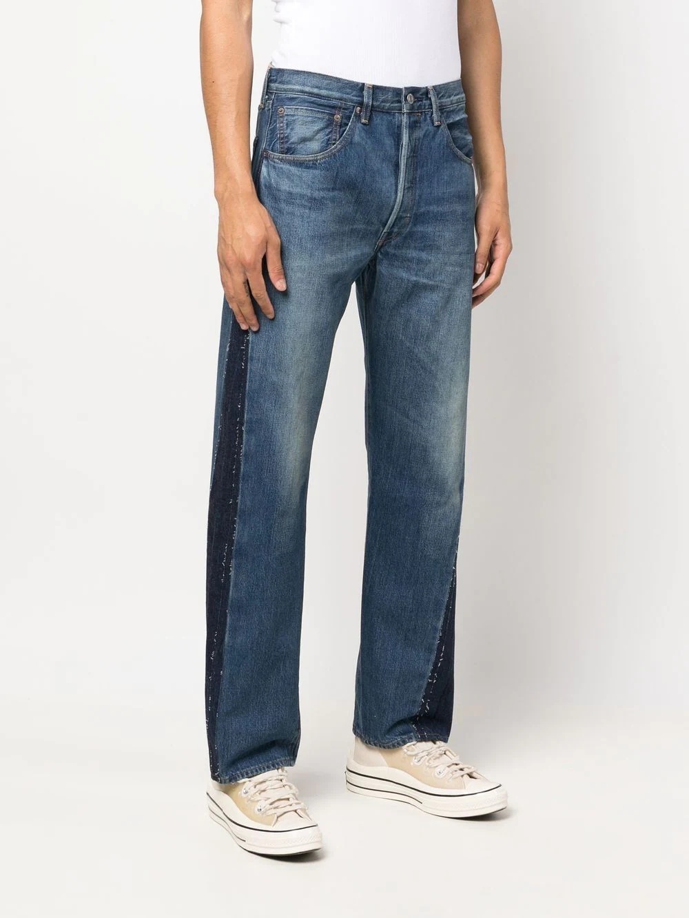 straight-leg panelled jeans - 3