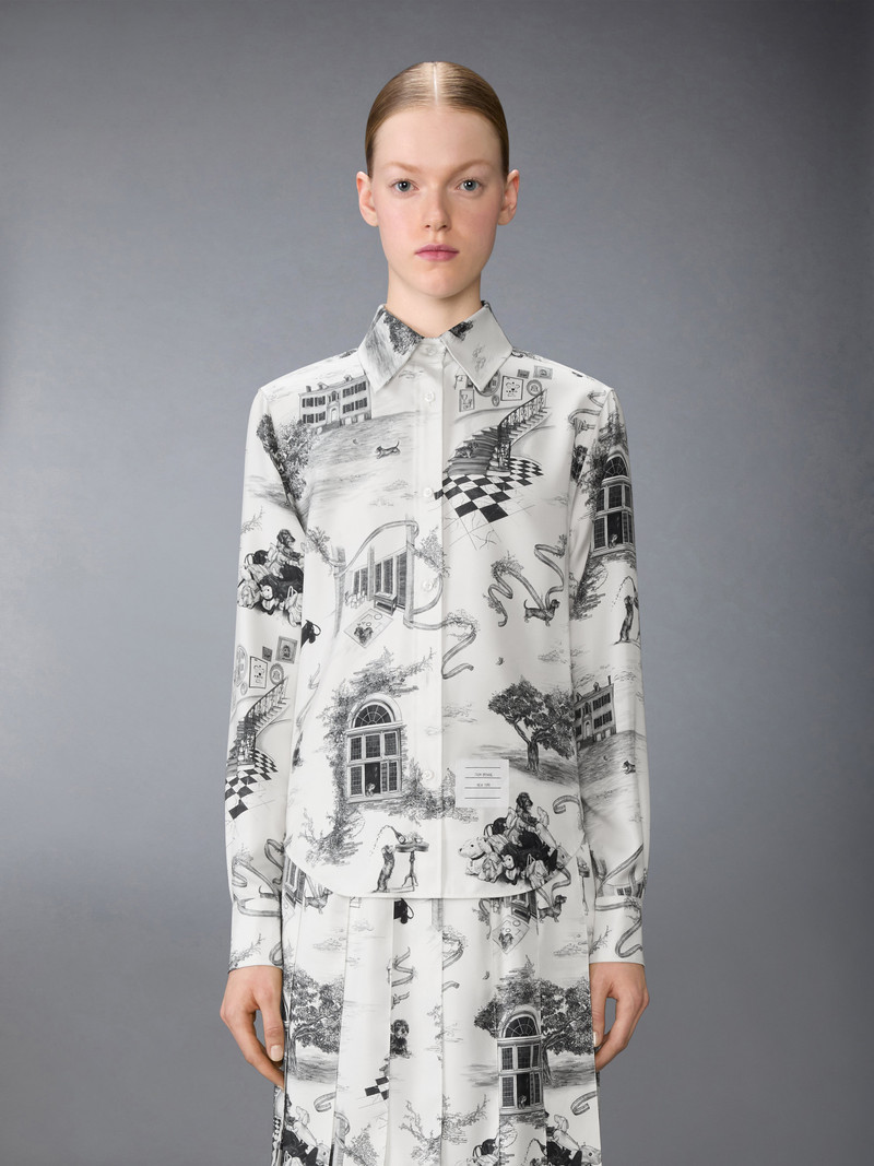 Thom Browne SILK TWILL HECTOR TOILE SHIRT outlook