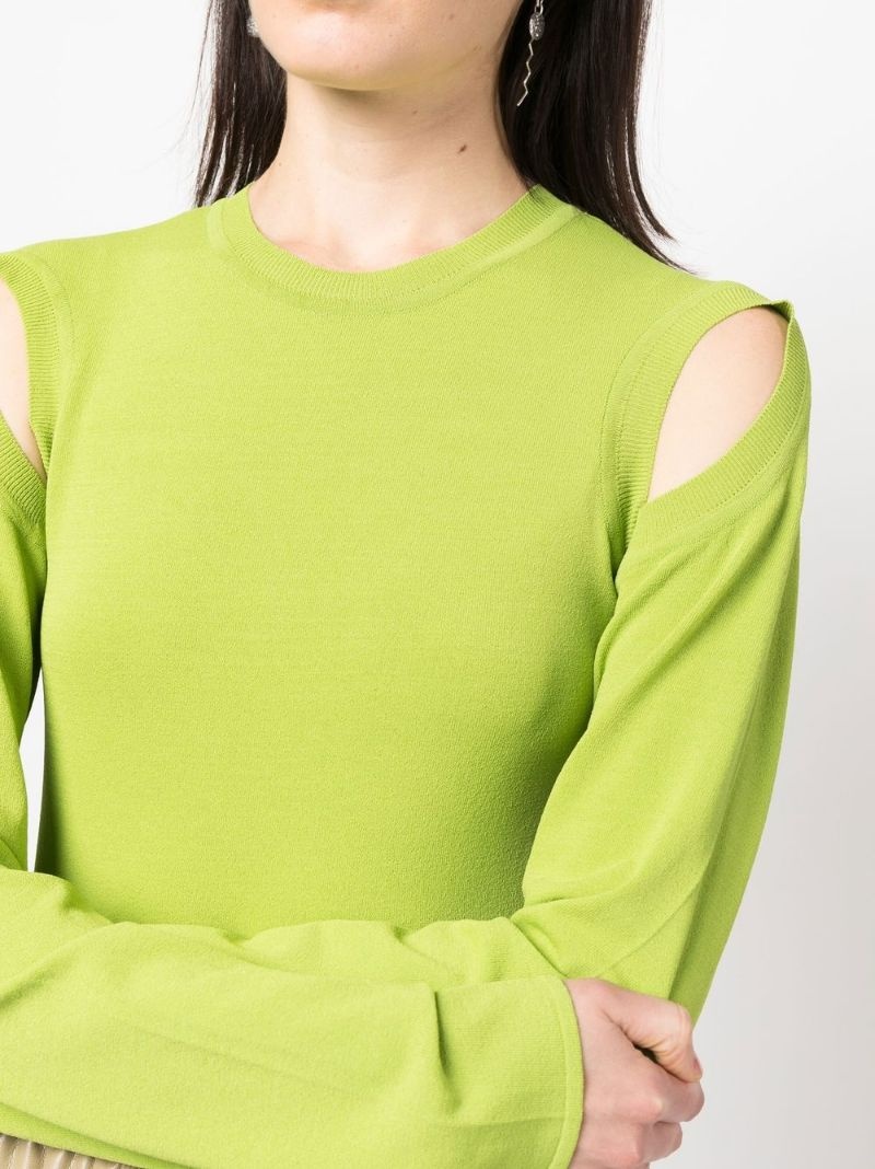 cut-out knitted jumper - 6