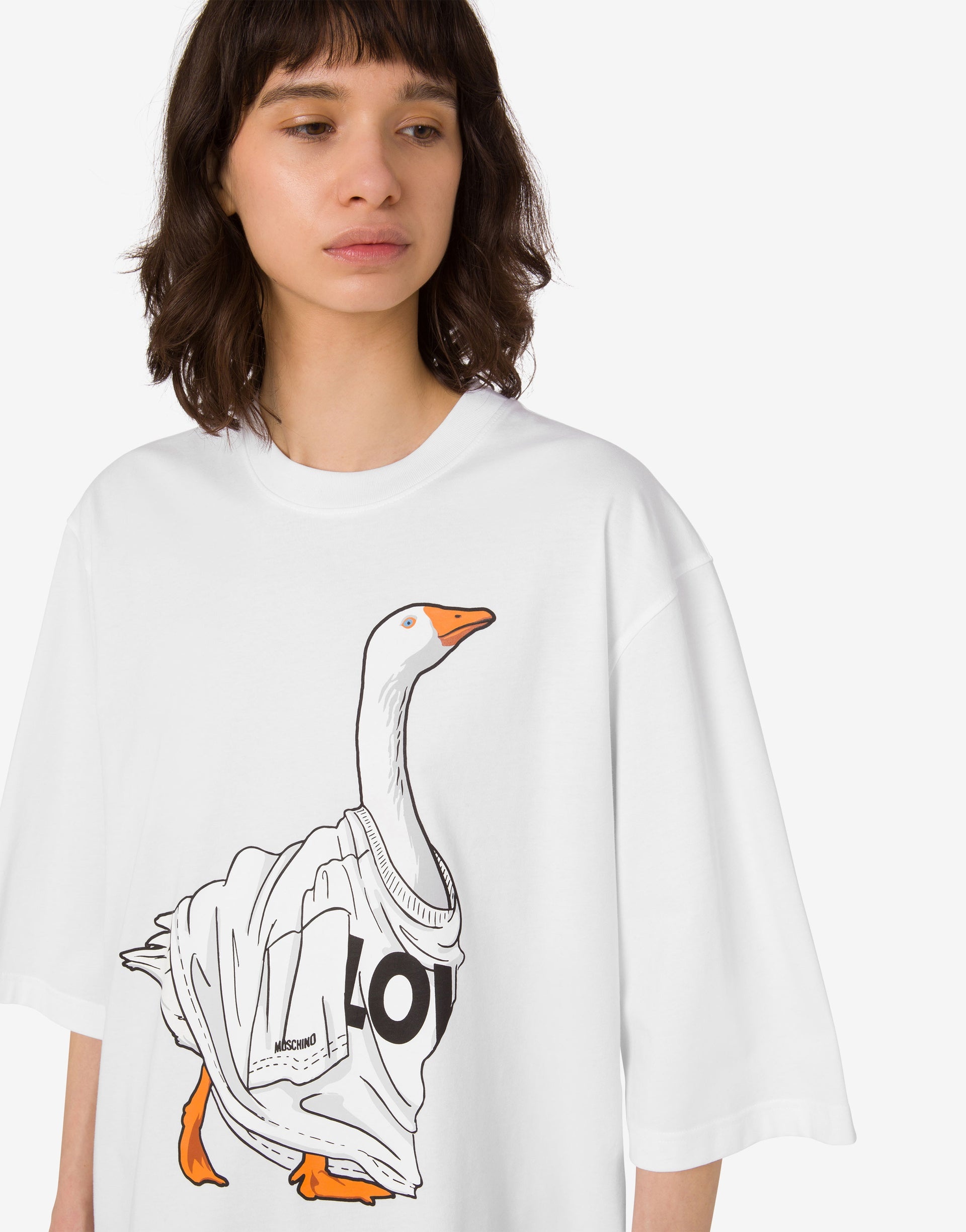 ORGANIC COTTON JERSEY T-SHIRT GOOSE - 4