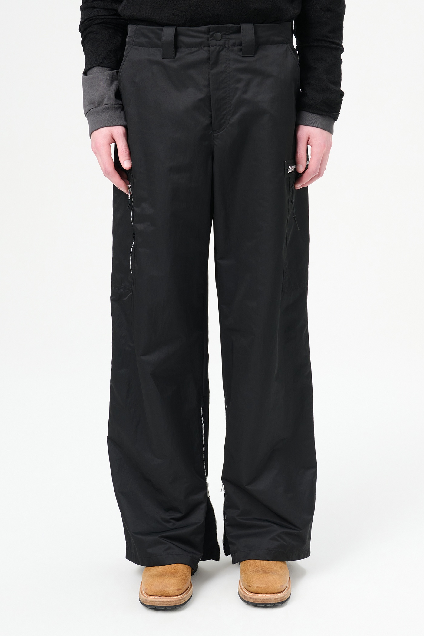 Tactical Cargo Black High Gloss Sateen - 3
