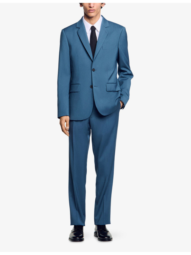 Sandro Single-Breasted Notch-Lapel Wool Blazer outlook