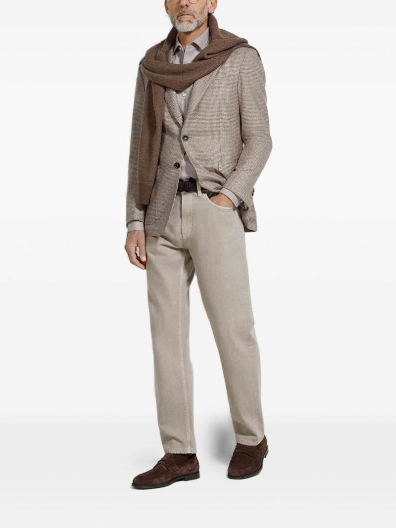 ZEGNA checked button blazer outlook