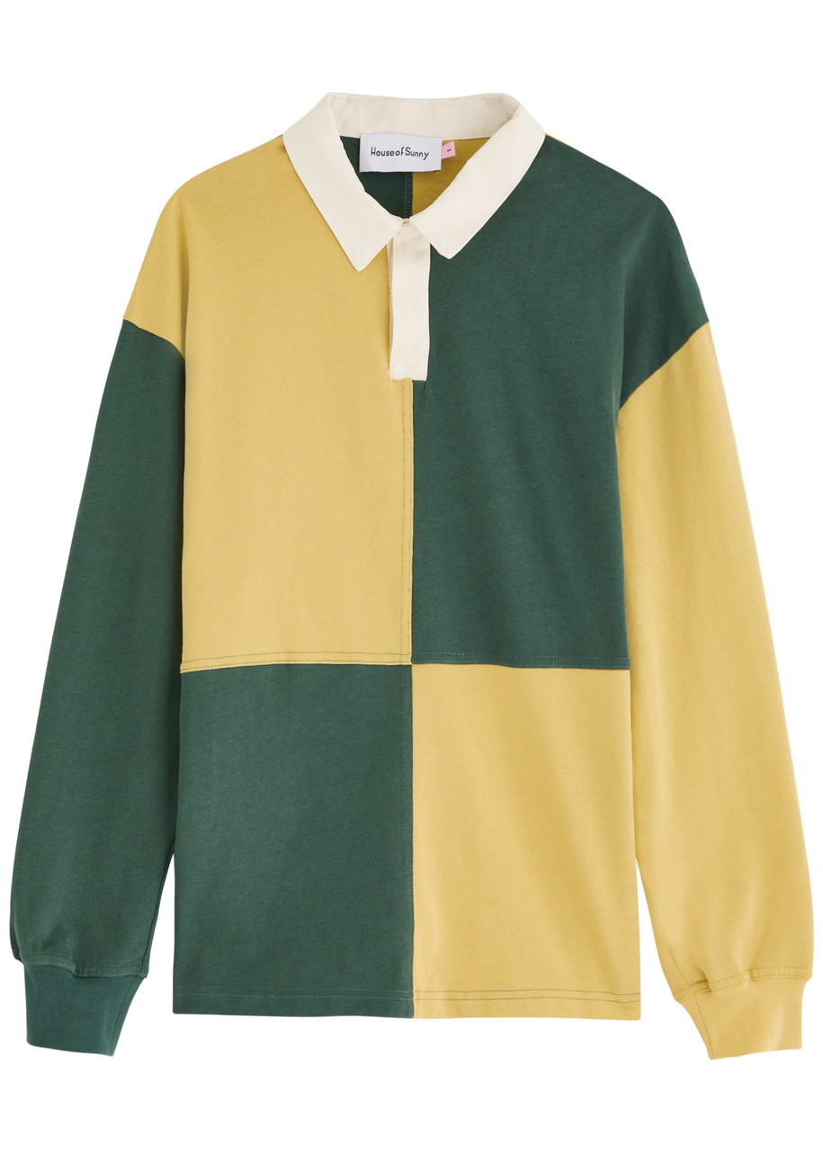House OF Sunny Colour-blocked Cotton Rugby Shirt - 1