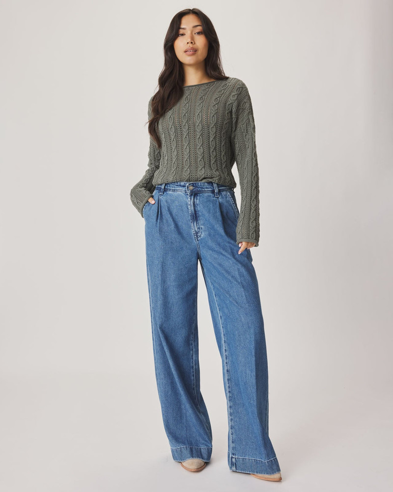 Splendid Brennan Cable Knit Sweater outlook