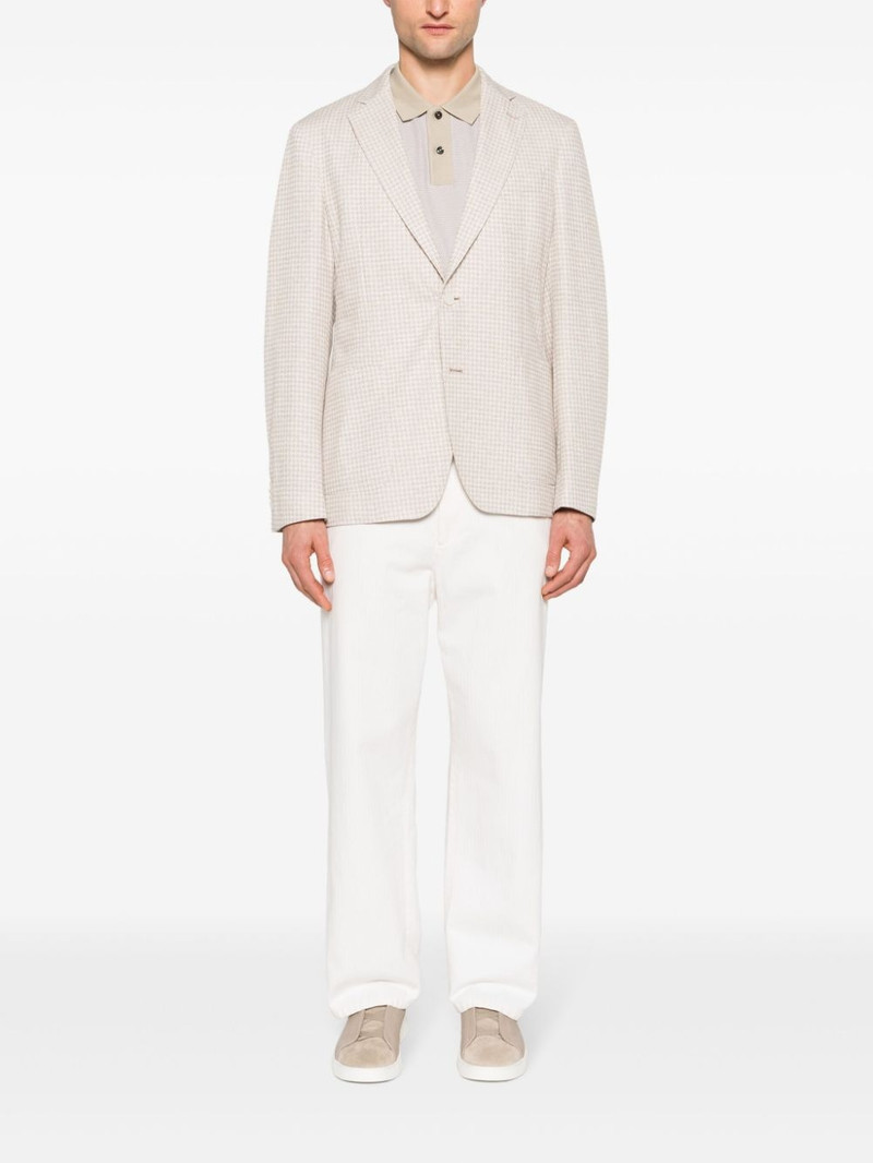 BOSS houndstooth single-breasted blazer outlook