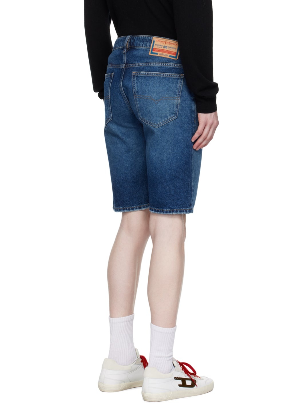Blue Slim-Short Denim Shorts - 3
