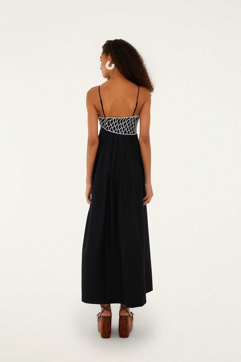 Black Fish Top Lenzing™ Ecovero™ Euroflax™ Maxi Dress 3