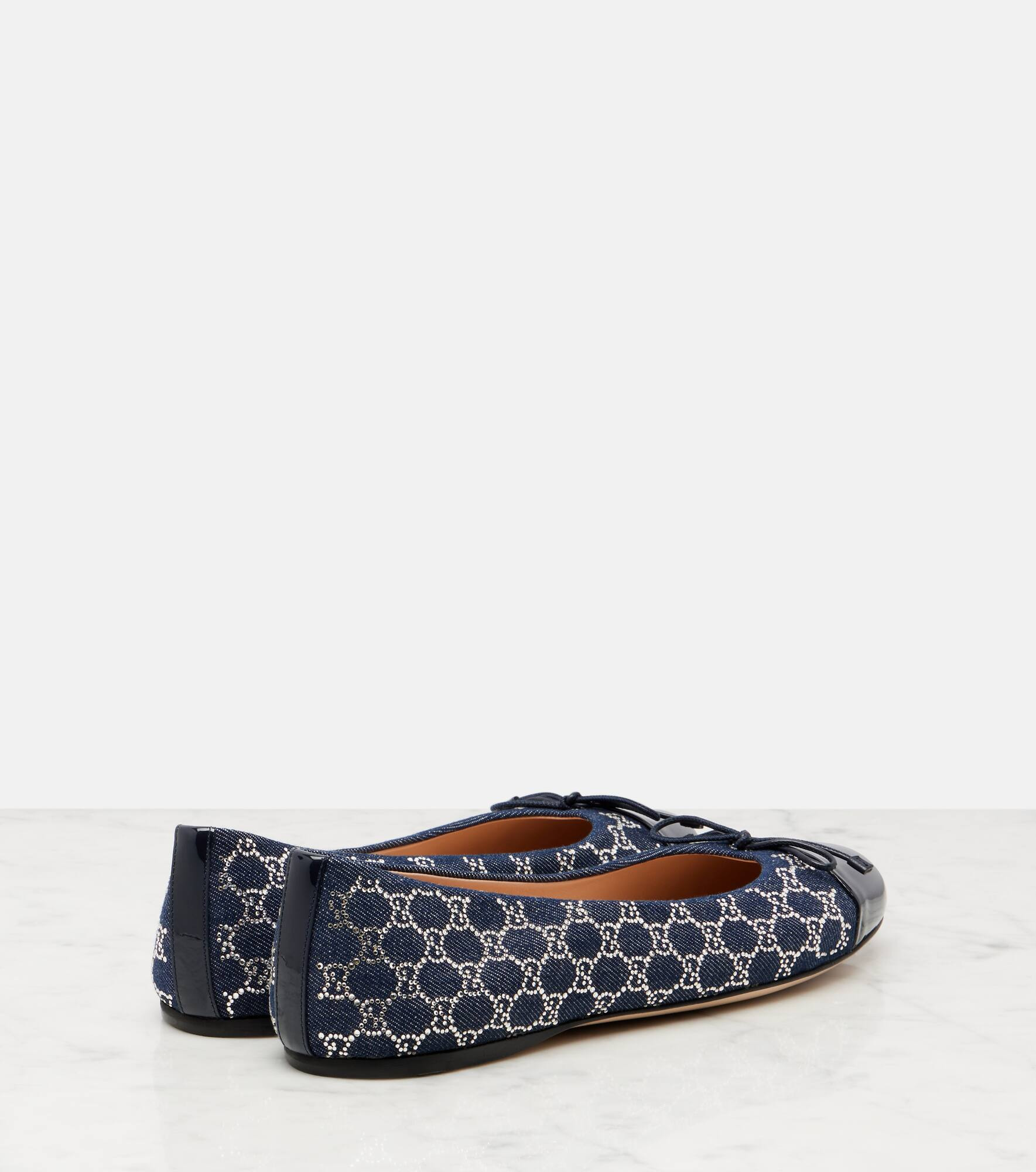 GG Crystal denim ballet flats - 2