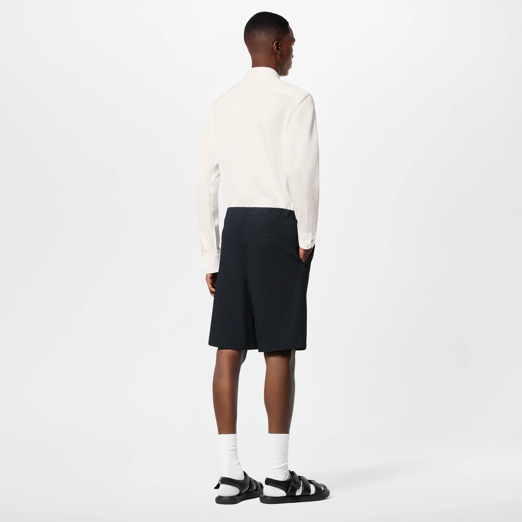LV Buckle Cotton Shorts - 3