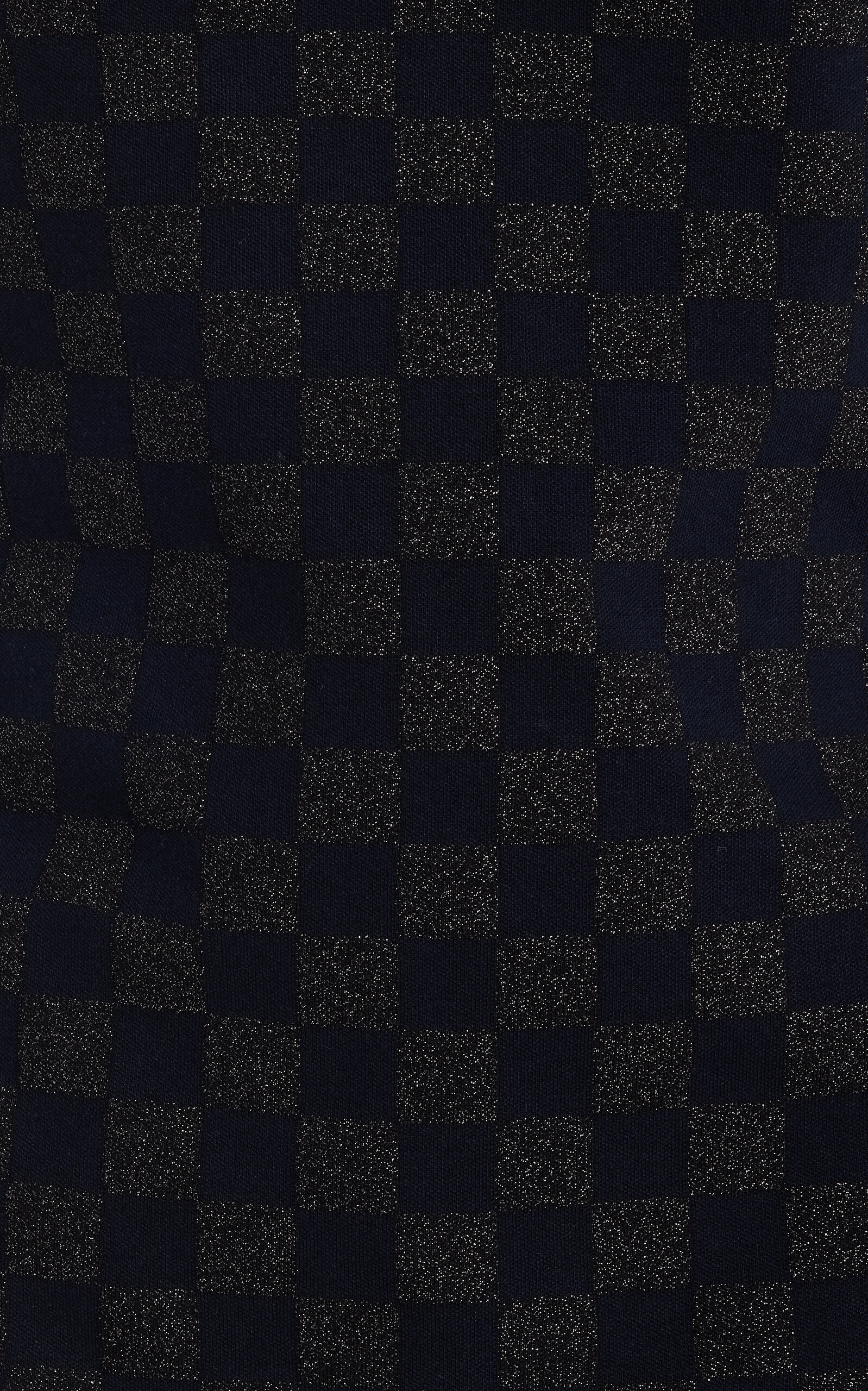 Exclusive Asher Checked Cotton-Blend Knit Apron Top navy - 5