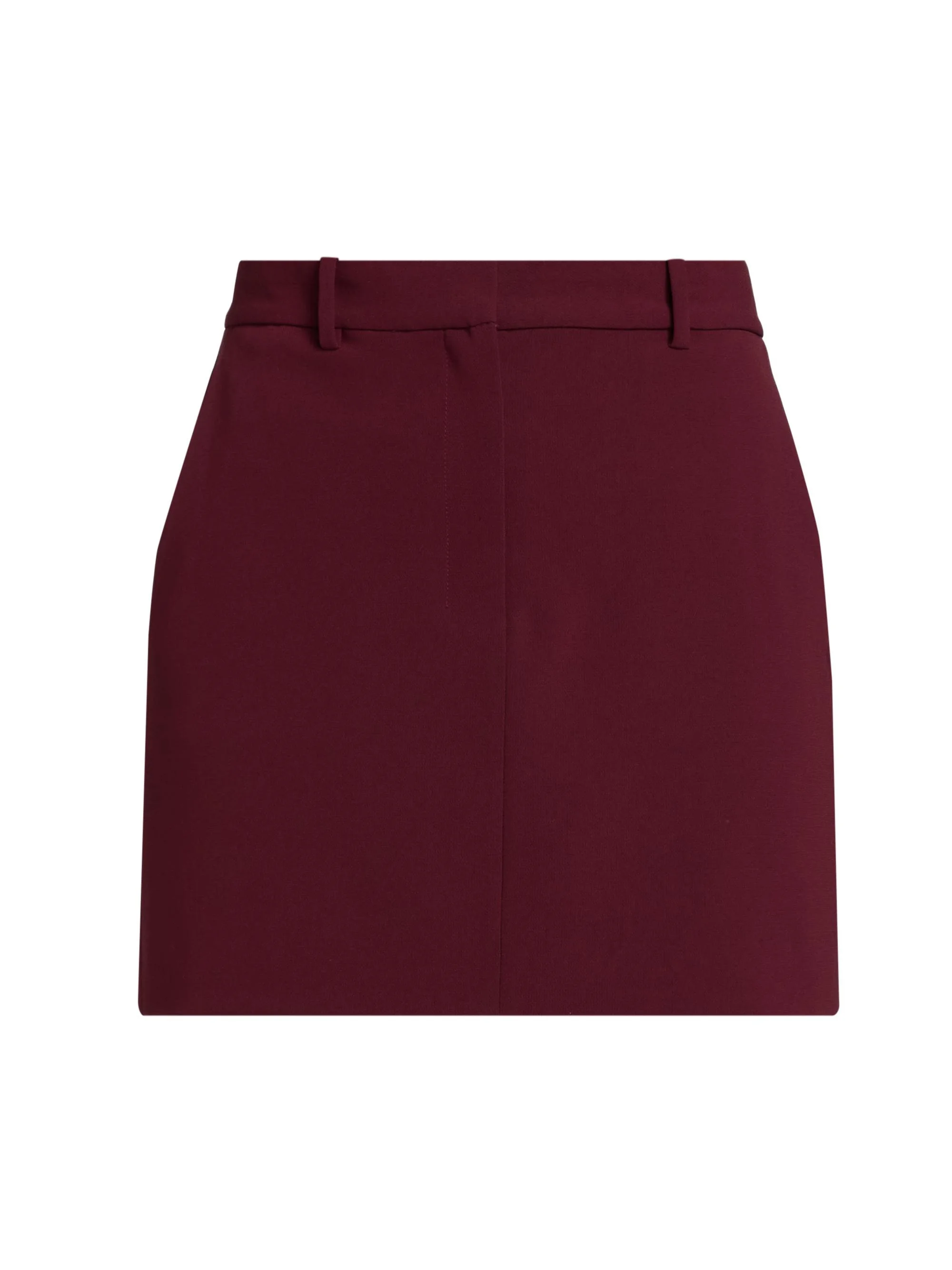 Women's Trouser-Front Miniskirt - Grenache - 1
