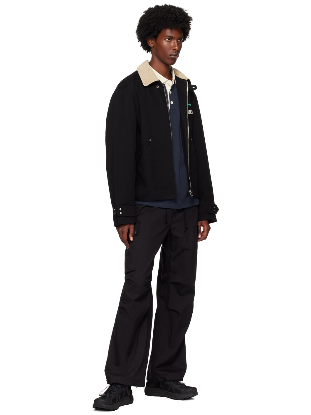 Navy Embroidered Rugby Polo - 4