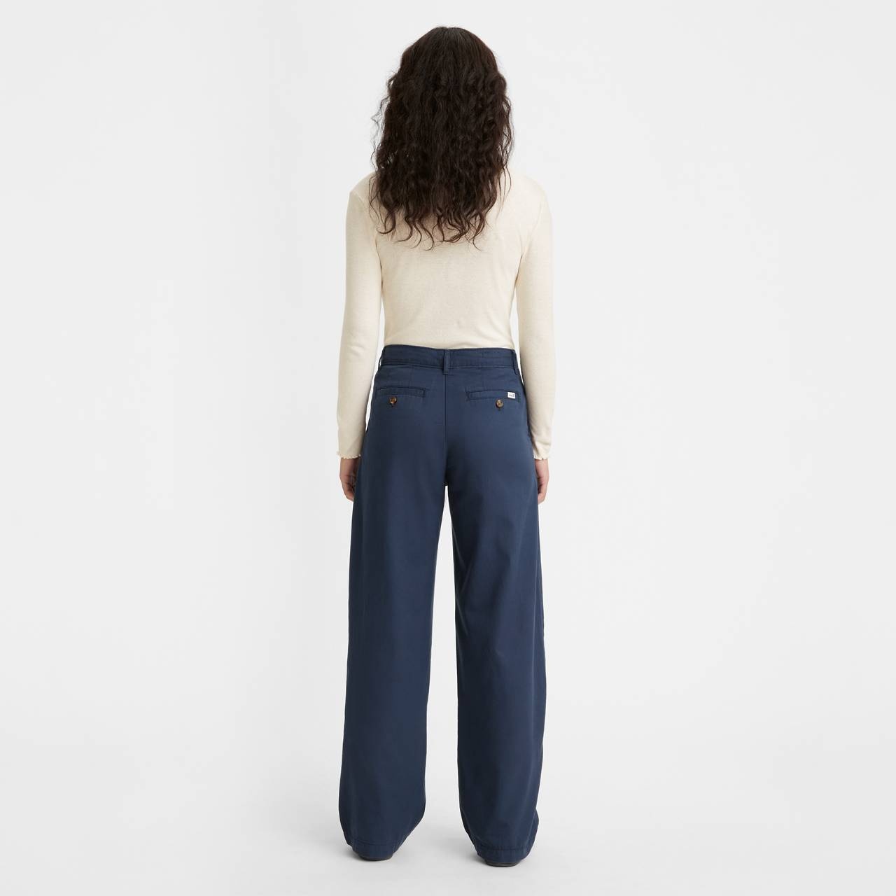 HIGH RISE PLEATED BAGGY TROUSER PANTS - 5