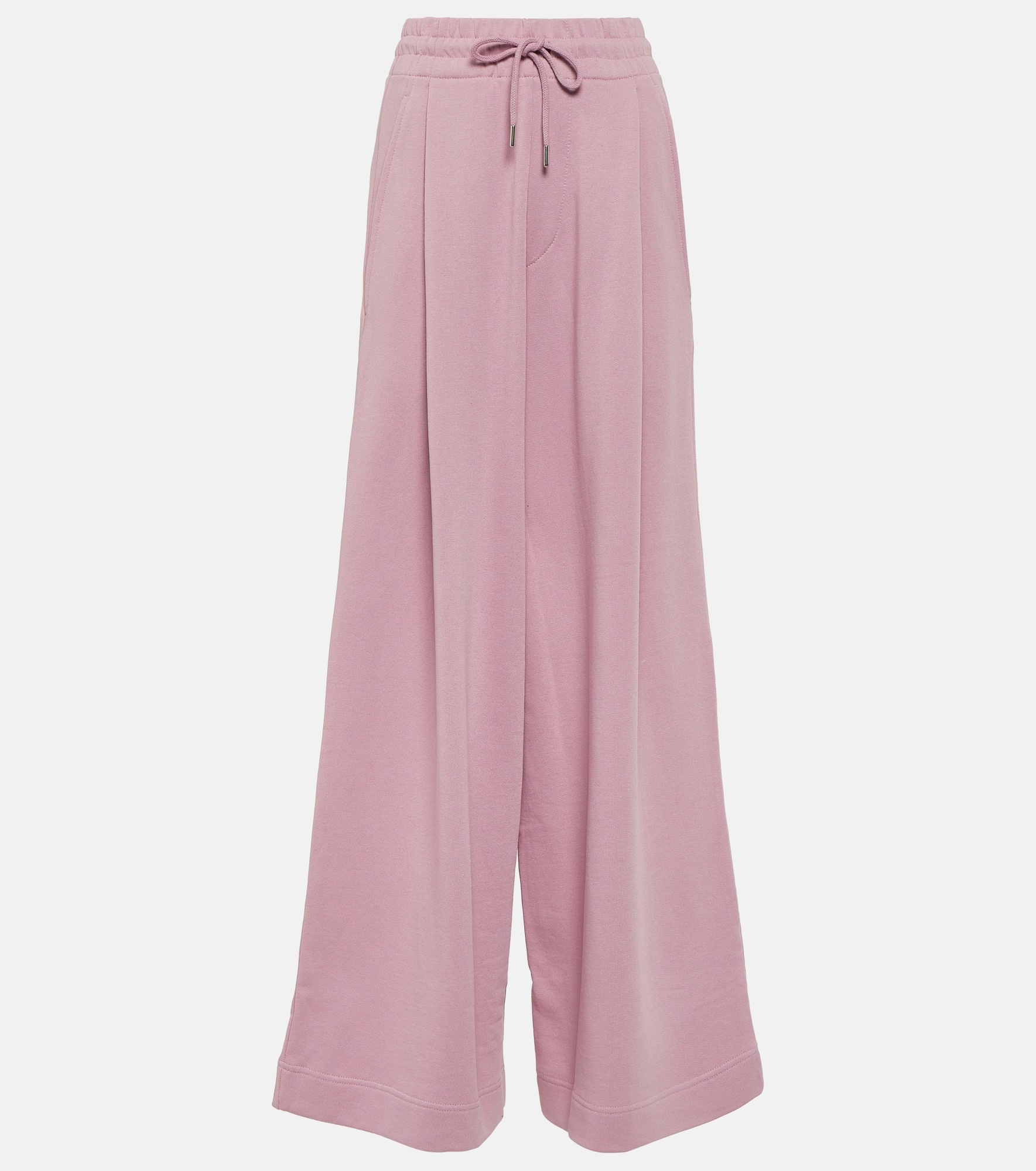 Pleated cotton wide-leg pants - 1